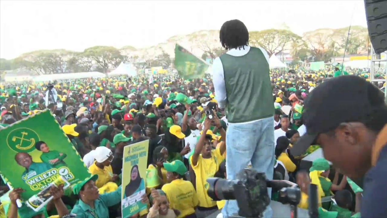 DK.MWINYI AFUNGA KAMPENI KWASHANGWE MNAZIMMOJA ZANZIBAR.