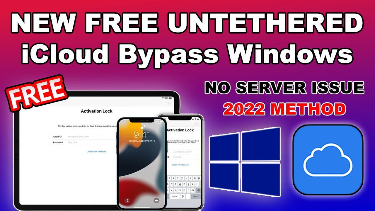 🔥 (2022) Latest FREE Untethered iCloud Bypass Windows iPhone 5S to X iPad/iPod iOS 12.5.5/13/14.8.1