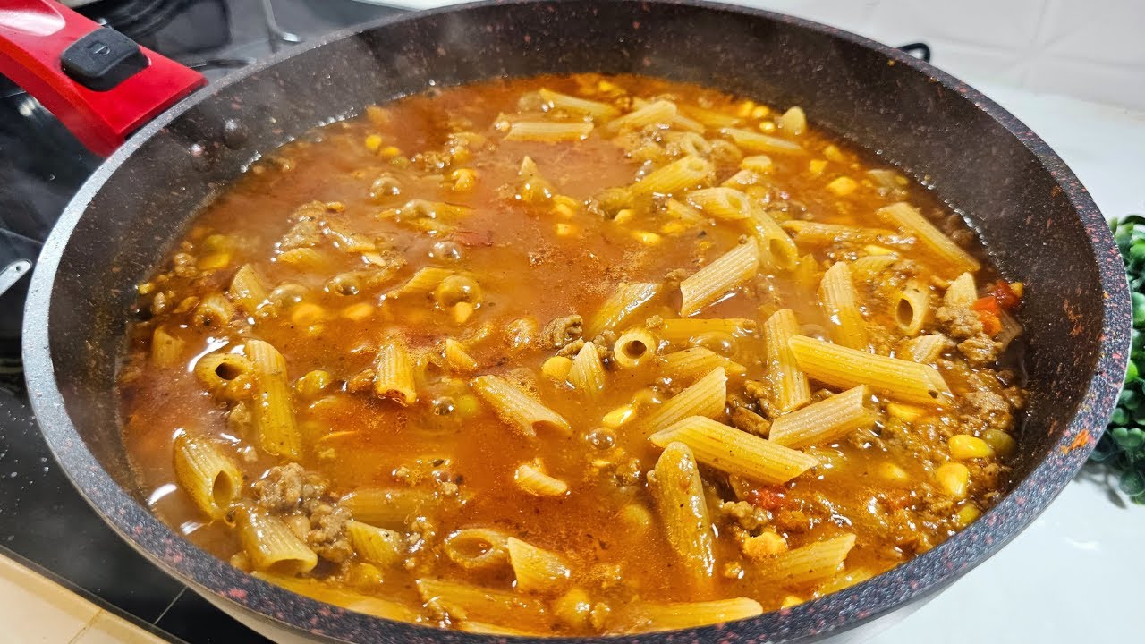 Всего одна кастрюля и обед/ужин готов! Говяжий фарш с макаронами просто и быстро