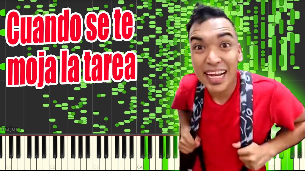 Cuando se te moja la tarea but it's Piano MIDI (Auditory Illusion) | Your homework wet Piano sound
