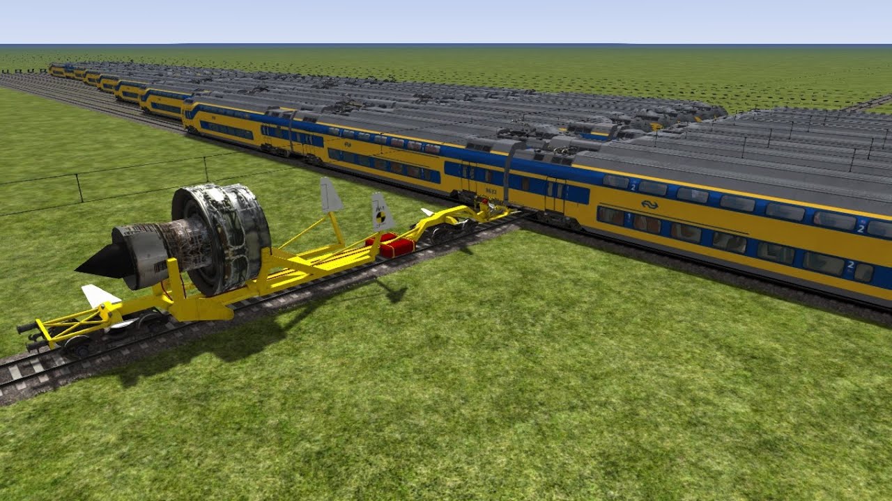 Jet Train vs. VIRM's!!! - Test the Physics #6 (Train Simulator)