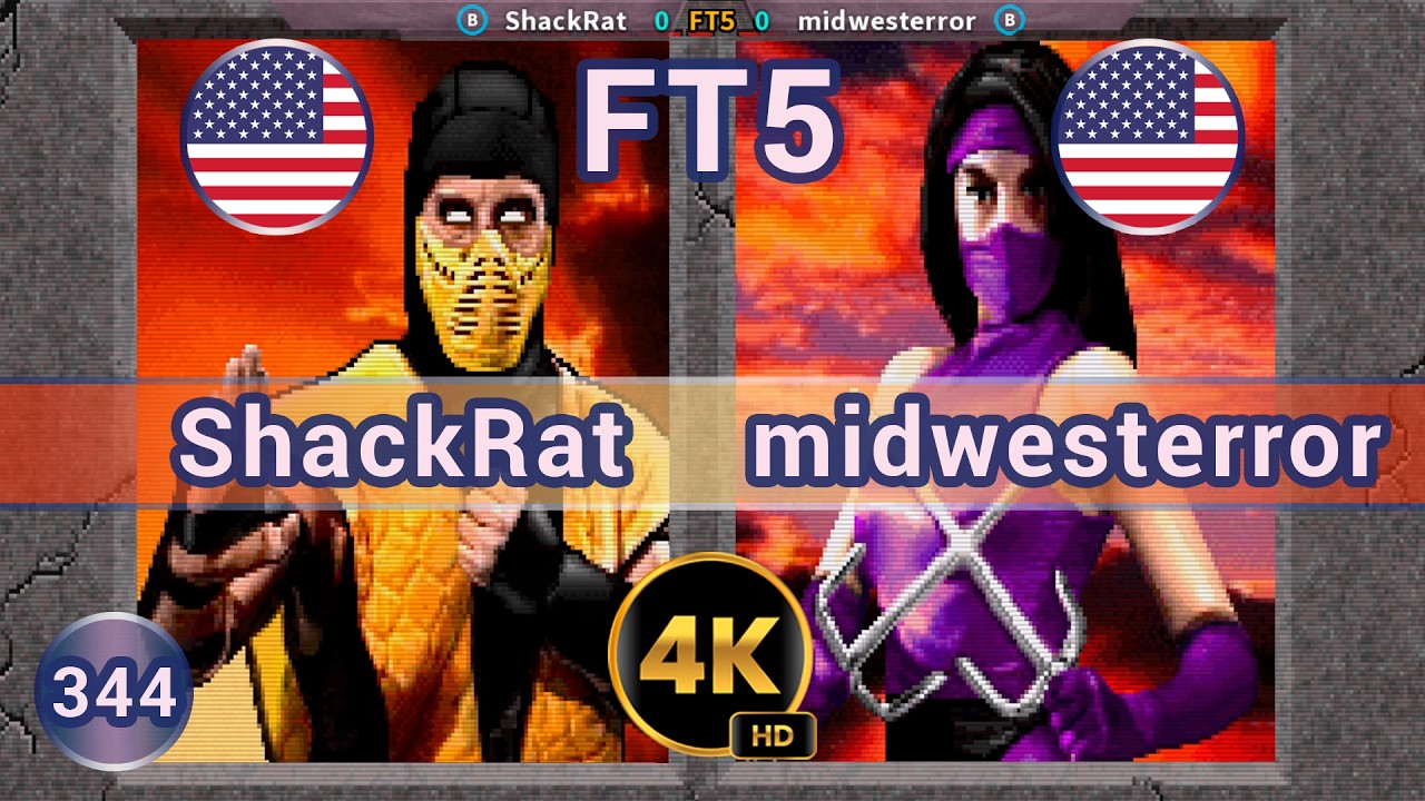 MK2 - 🇺🇸 ShackRat против midwesterror 🇺🇸 FT5 / 4K 60FPS #mk2 #mortalkombat2 #team99hits #t99h #fi...