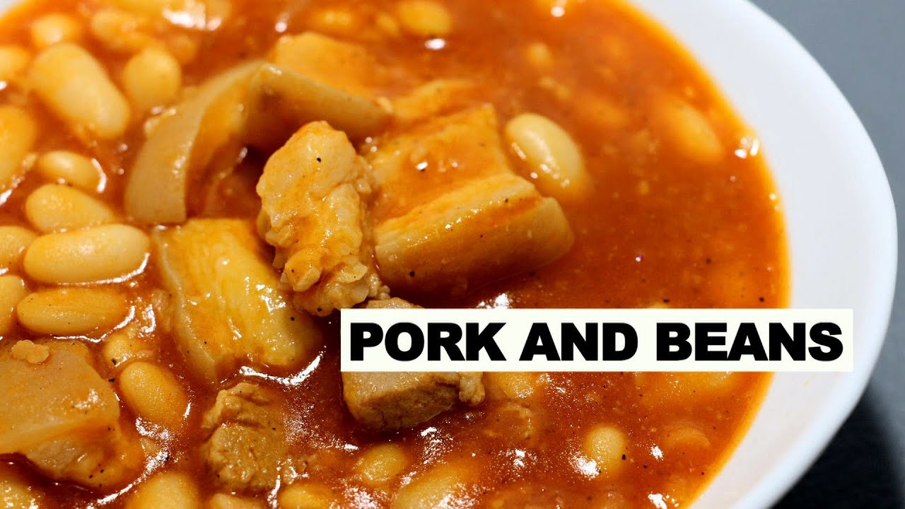 Pork and beans, easy cooking
