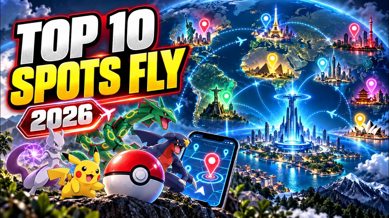 TOP 10 des MEILLEURS ENDROITS pour FLY sur POK&Eacute;MON GO en 2026 🌍🔥
