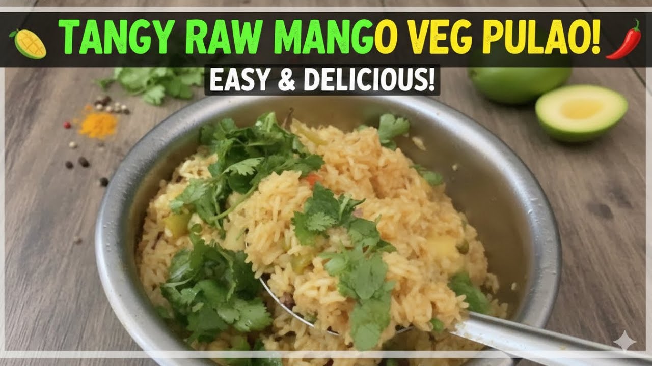 Mango PULAO ||RAW mango pulao ||PULAO! 🤤 Tangy & Spicy