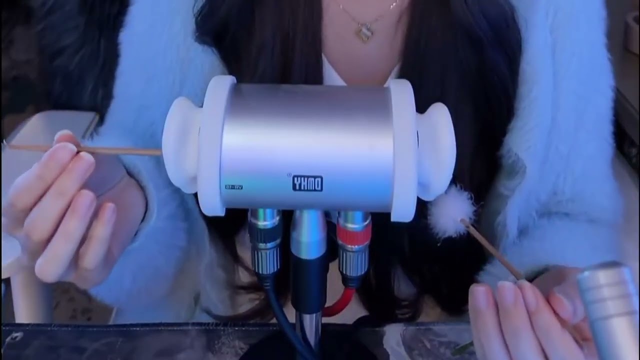The Most Relaxing ASMR Ear Cleaning Ever with Goose Feather, Cotton Swabs Ponytail Silk (No Talking)