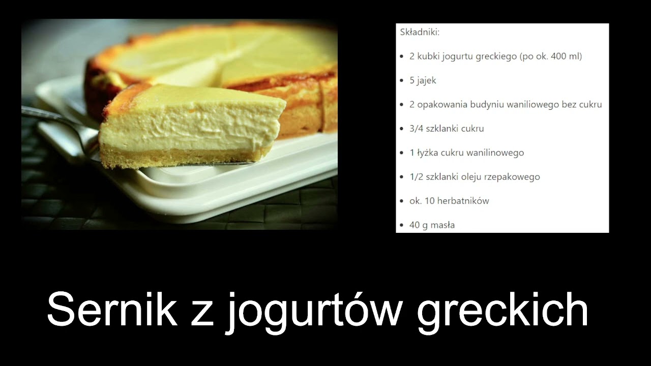 Sernik z jogurt&oacute;w greckich