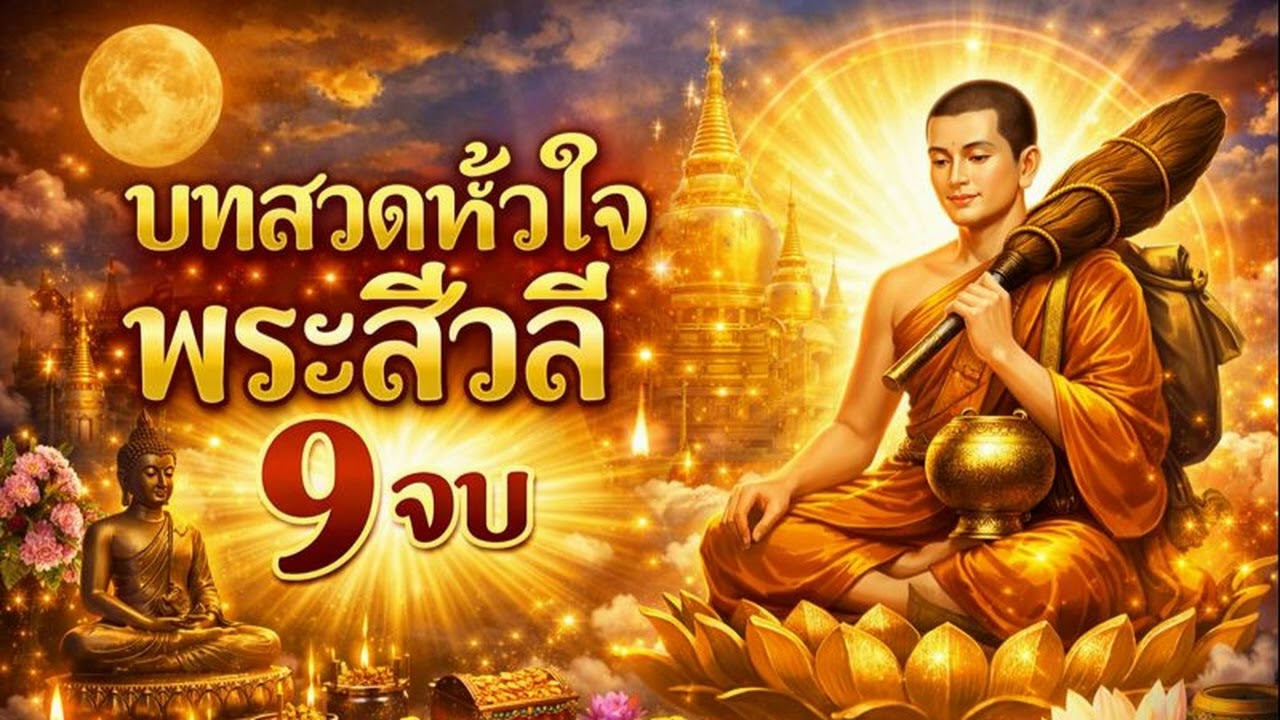 เพลงบทสวดหัวใจพระสีวลี (นะชาลีติ) 9 จบ คาถาสั้นๆ แต่ขลัง เรียกทรัพย์ ค้าขายดี #9จบ