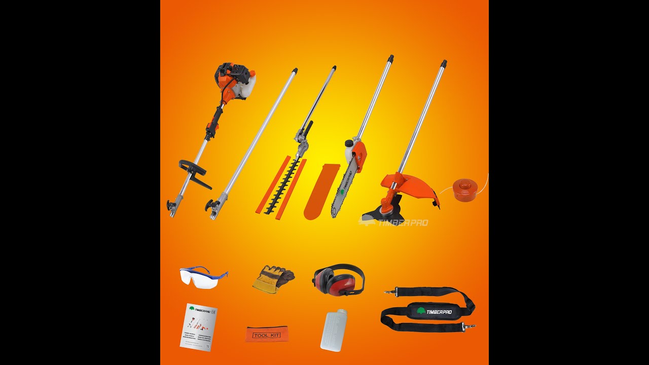 TIMBERPRO 52cc 5 in 1 Petrol Garden Multitool