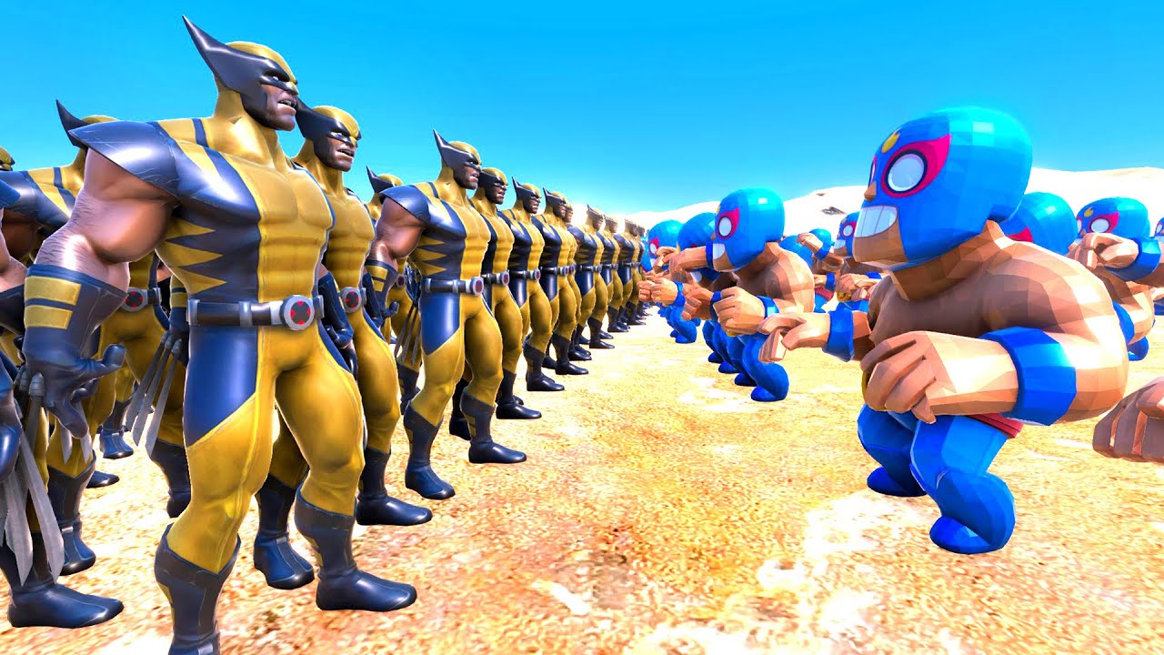 1000 Brawl Stars Karakteri vs Wolverine | Ultimate Epic Battle Simulator
