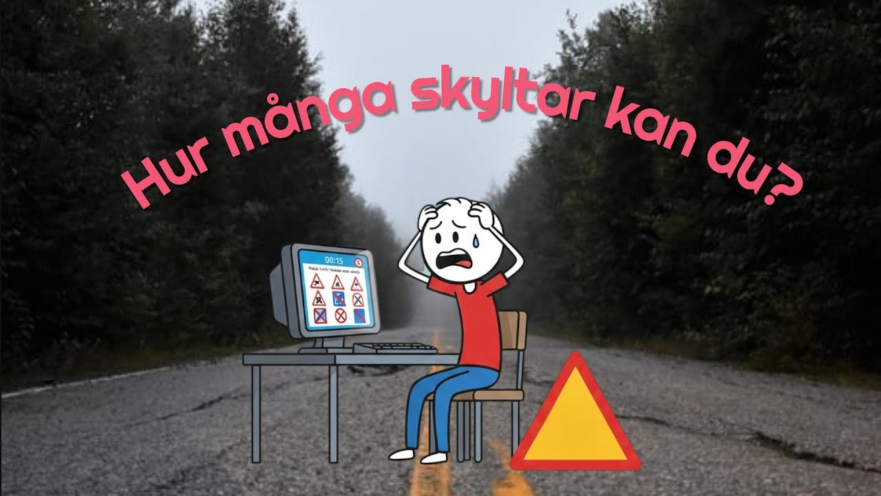 Trafikquiz: Hur många varningsmärken kan du egentligen? 40st