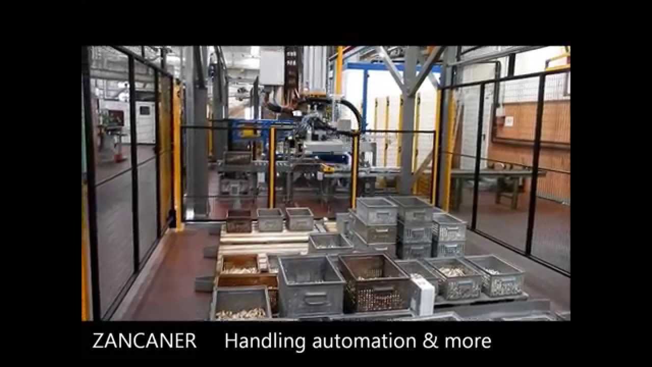 Automatic loading and unloading of washing machines for small metallic items