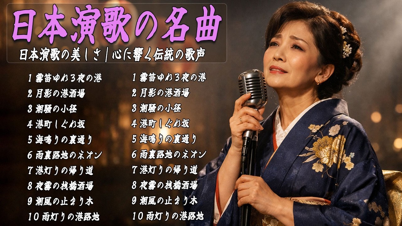 日本演歌 の名曲 メドレー 🔊🎶演歌と共に歩いた日々、哀しみも夢だった