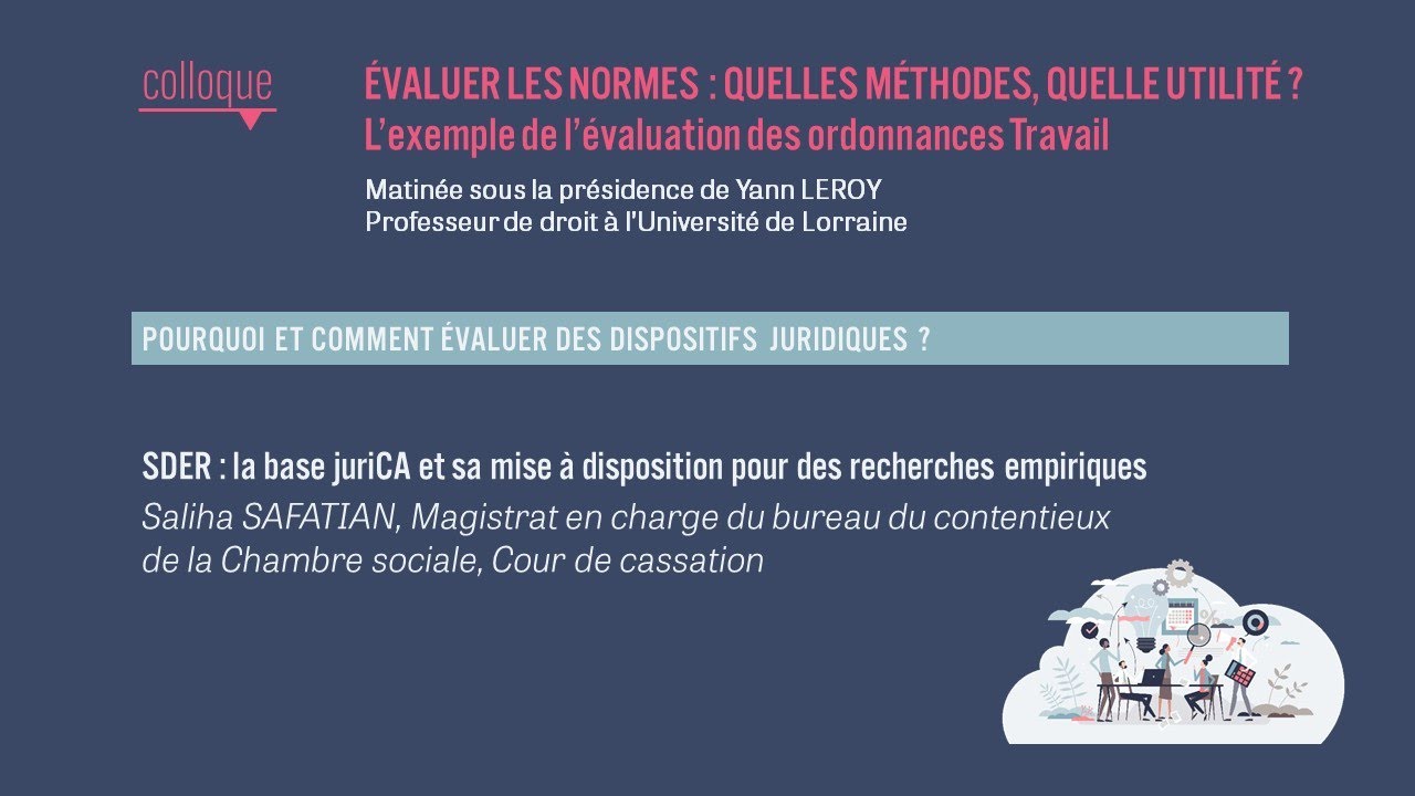 SDER : la base juriCA et sa mise à disposition pour des recherches juridiques par Saliha Safatian