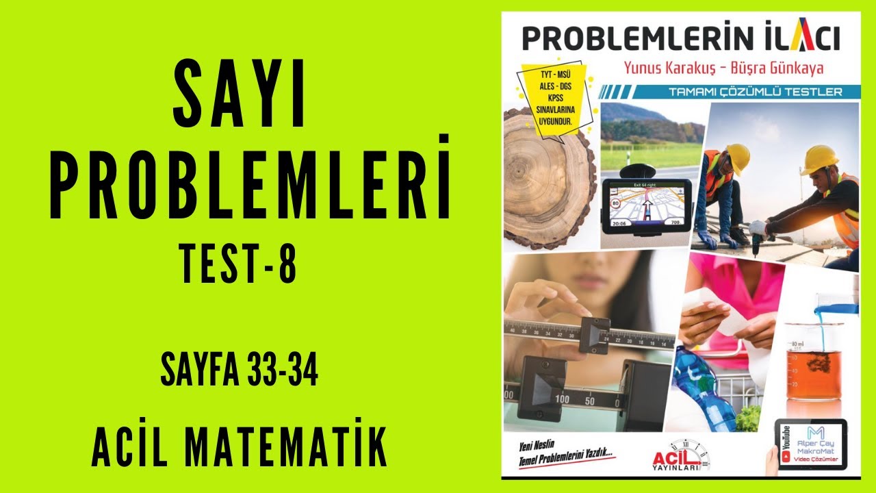 PROBLEMLERİN İLACI SORU BANKASI (Acil Matematik-Sayfa 33-34)