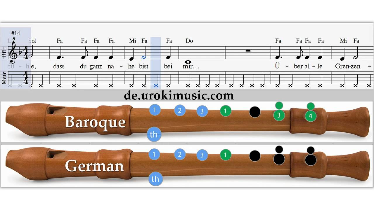 Blockfl&ouml;te Lernen - My Heart Will Go On Titanic Blockfl&ouml;tenunterricht Solo Tutorial Noten