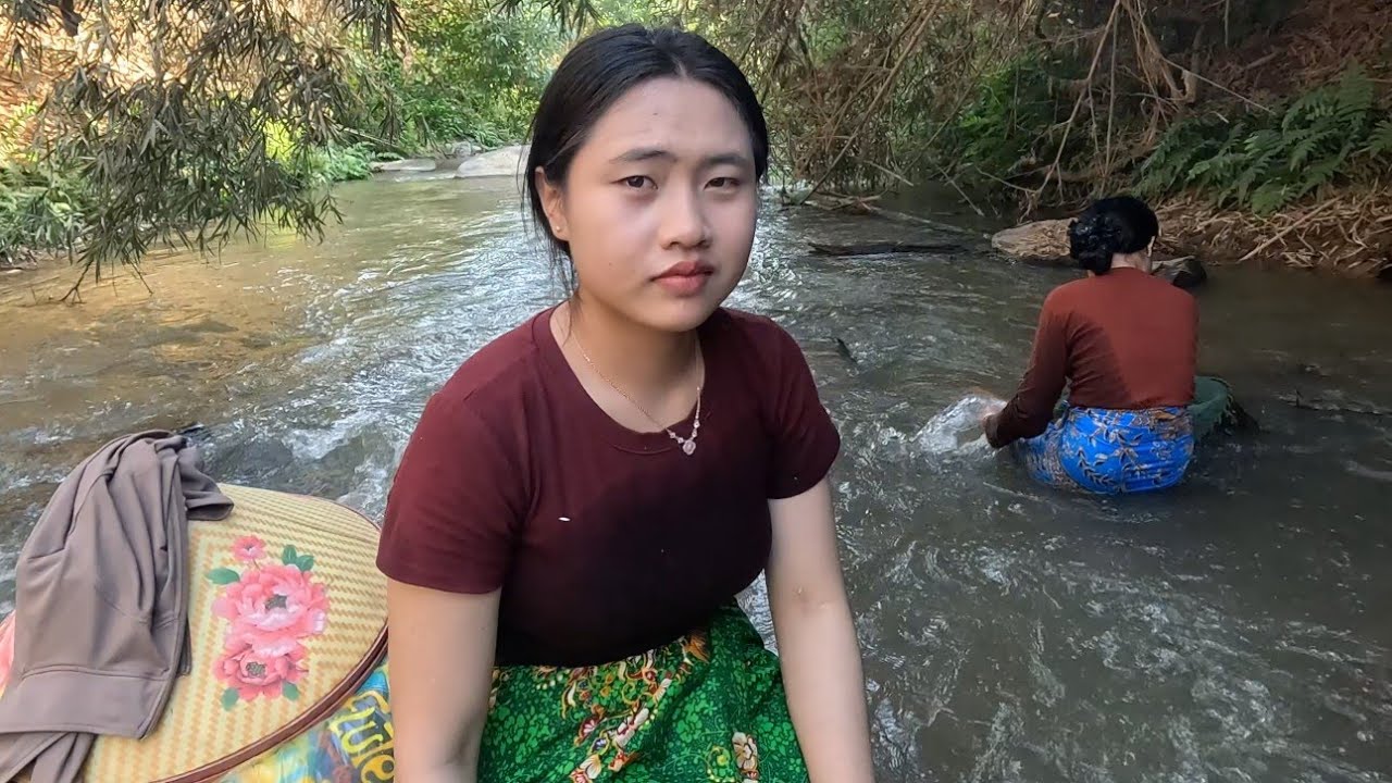 หาปลาเก็บผัก กับสาวผู้ไท ด้วยกันเด้อจ้า#มันคนเดินทาง #ชนบทลาว #วิถีสาวลาว 
