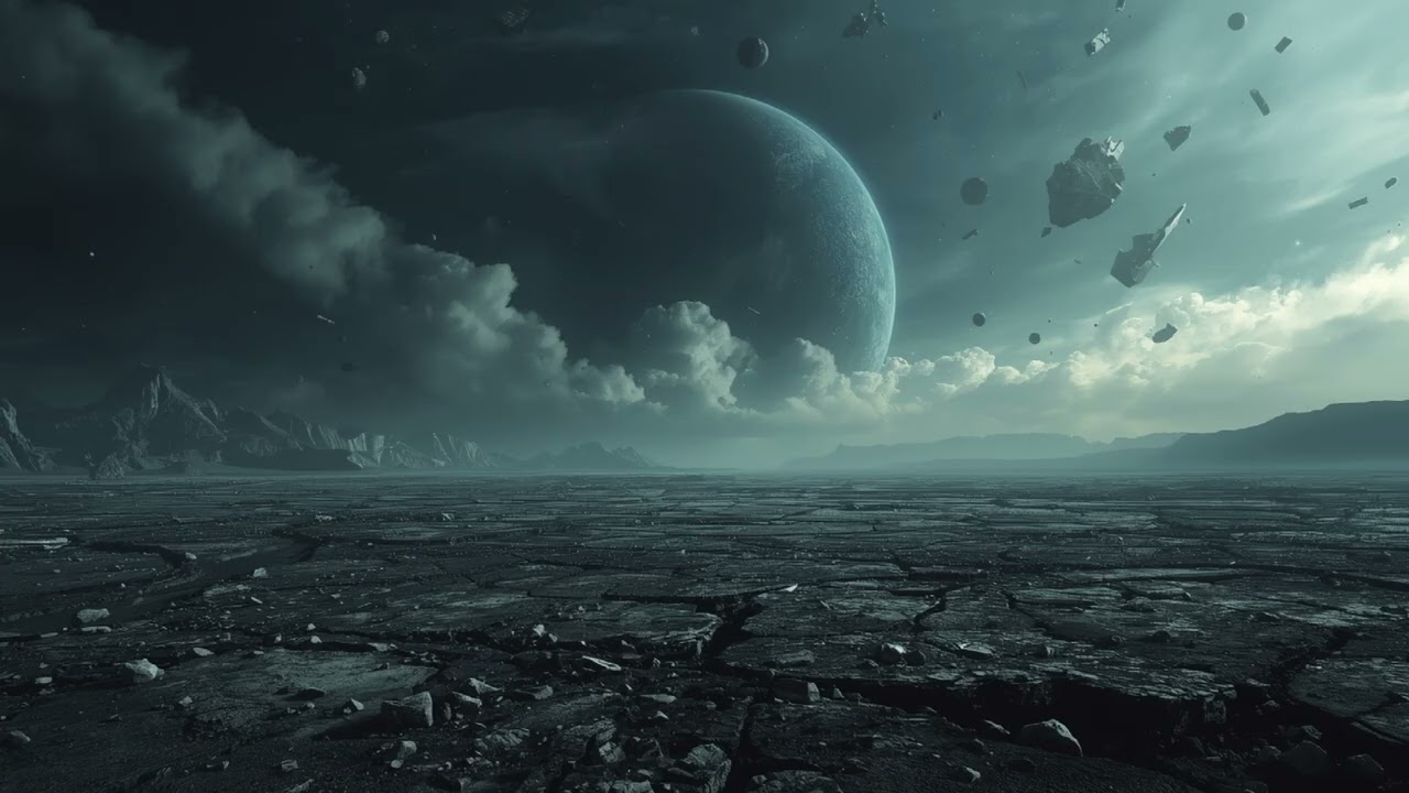 Fractured Plains Under a Dying Star Post Apocalyptic Alien World ⚫ 2 Hour Deep Space Ambient Soundsc