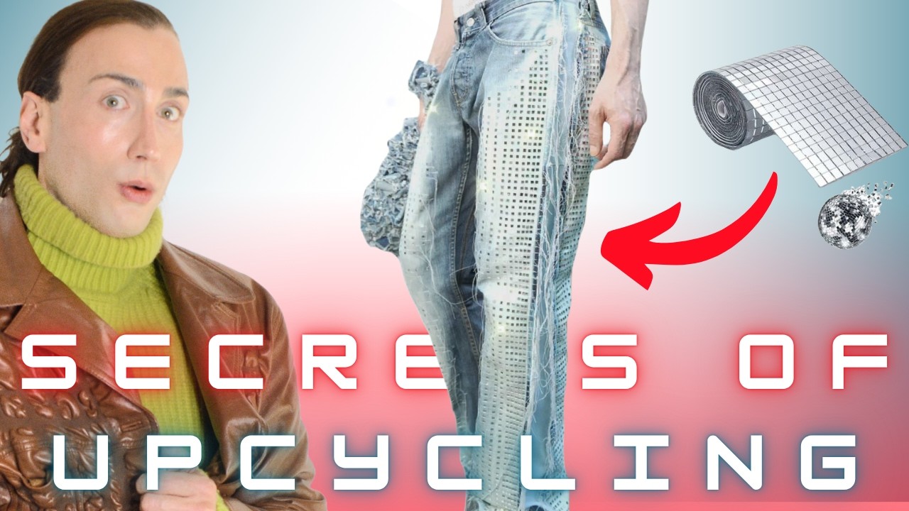 I Made Disco Ball Jeans... (Secrets Of Fabric Manipulation😭)