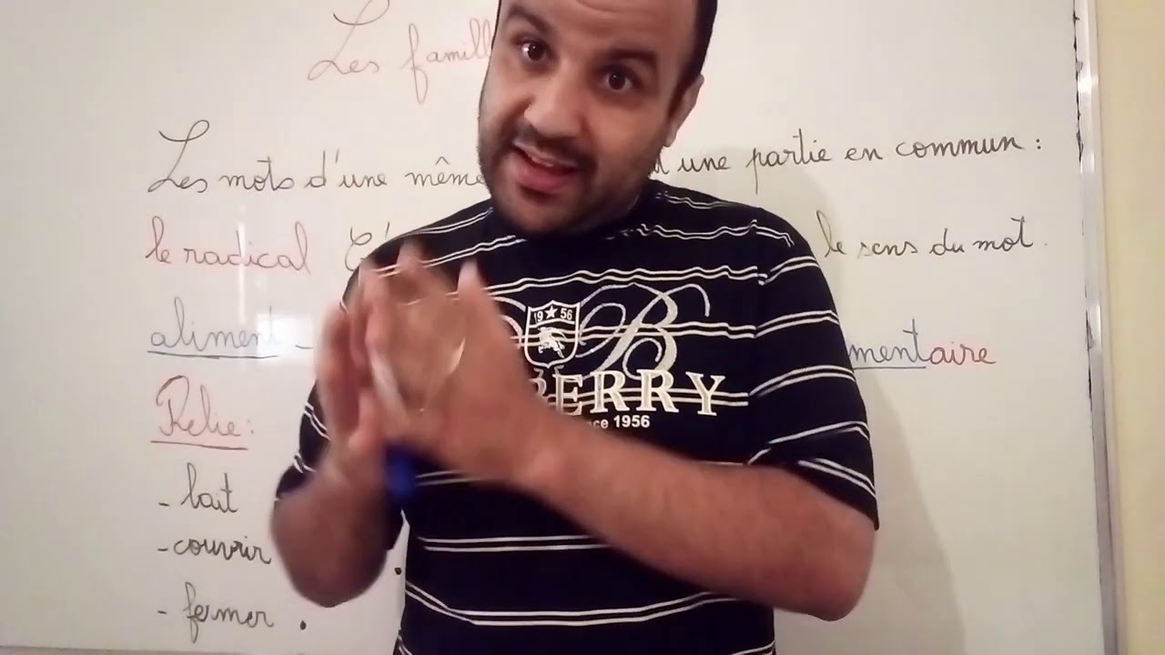 Les familles de mots  الأولى اعدادي التعليم العتيق
