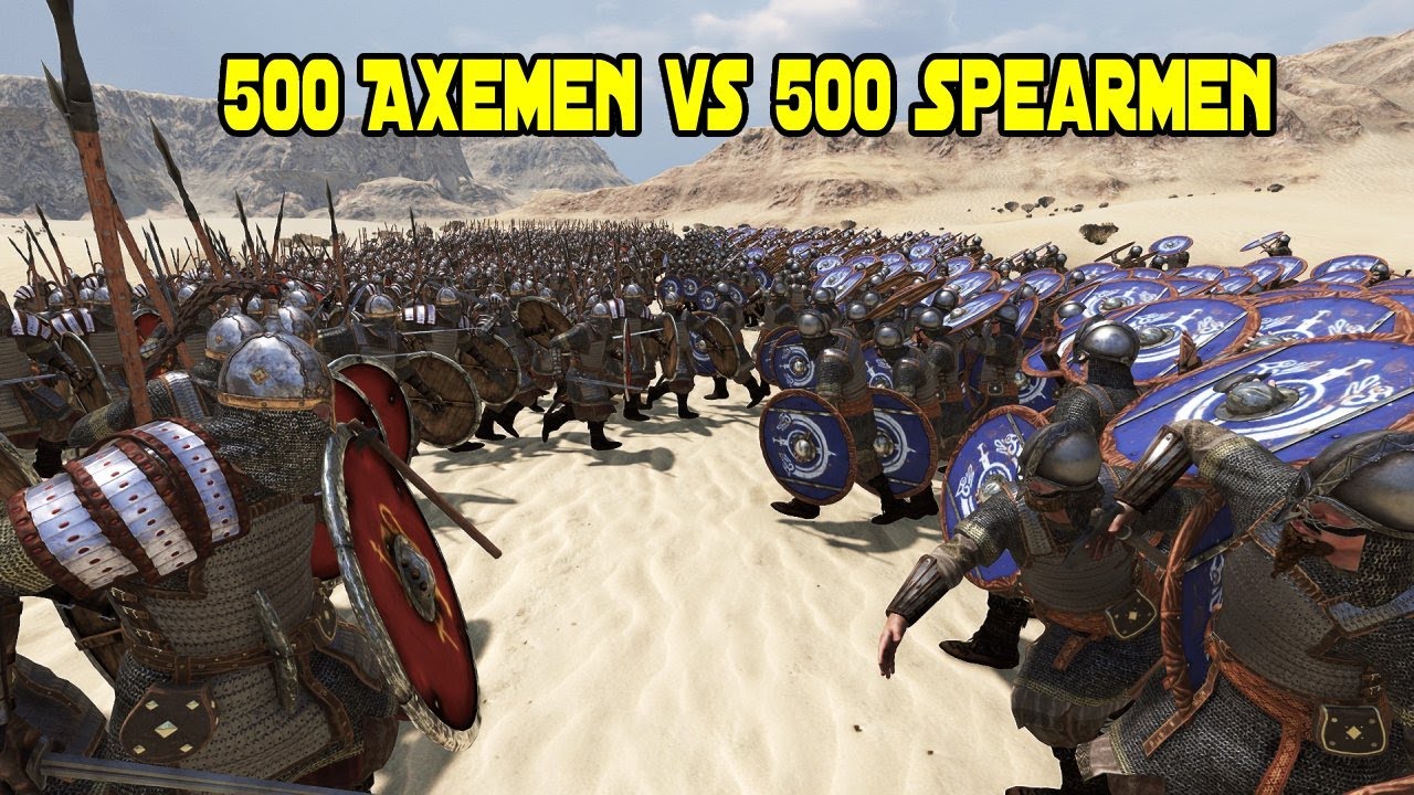 500 Axemen vs 500 Spearmen (Sturgia) - Mount & Blade 2: Bannerlord