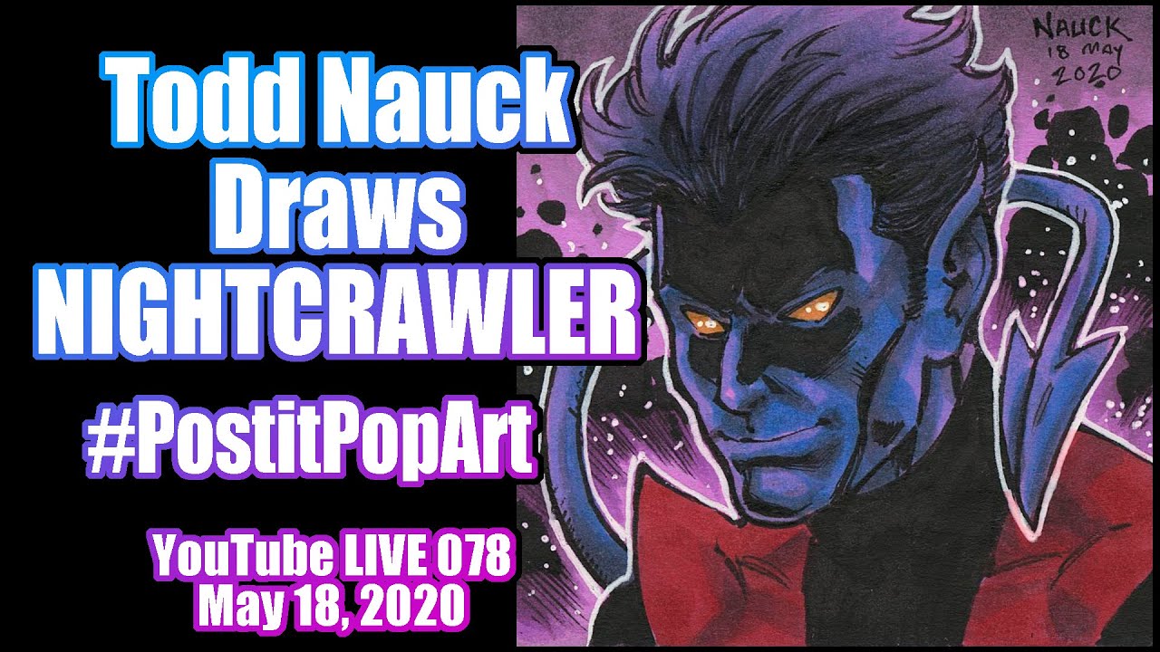 Drawing Nightcrawler: Todd Nauck Post-It Pop Art Livestream 078