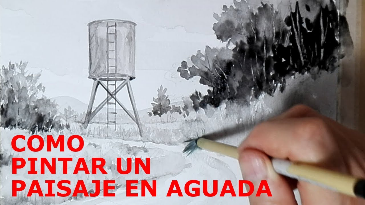 COMO PINTAR UN PAISAJE EN AGUADA.