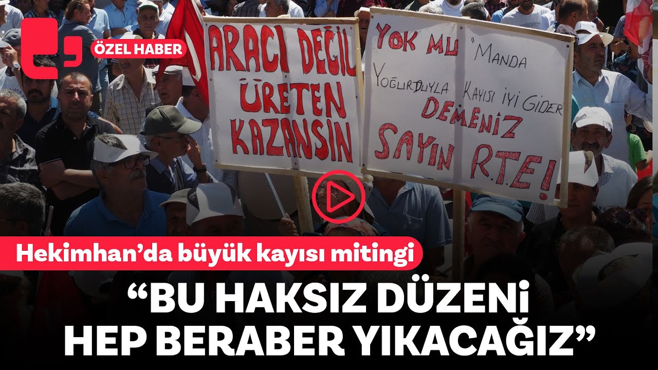 Malatya Hekimhan’da büyük kayısı mitingi: Bu haksız düzeni hep beraber yıkacağız