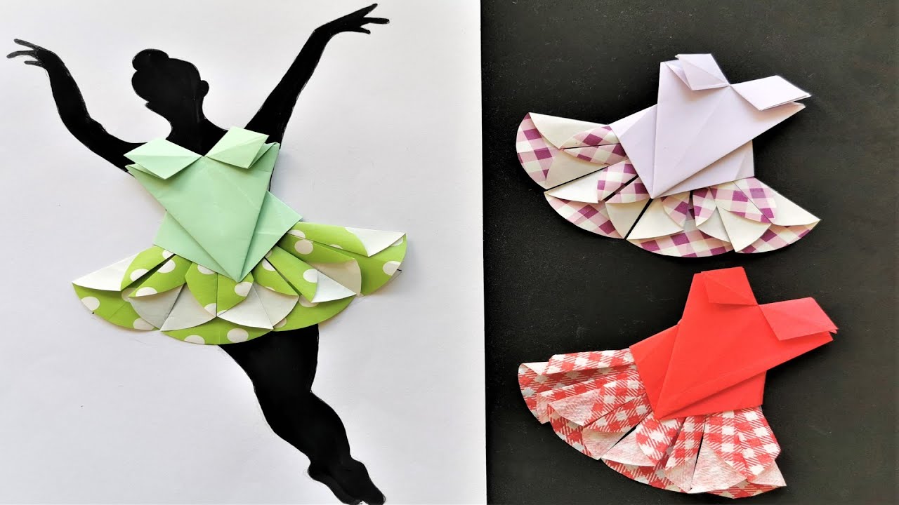 How to make an easy origami dress 👗 ll paper dress tutorial 