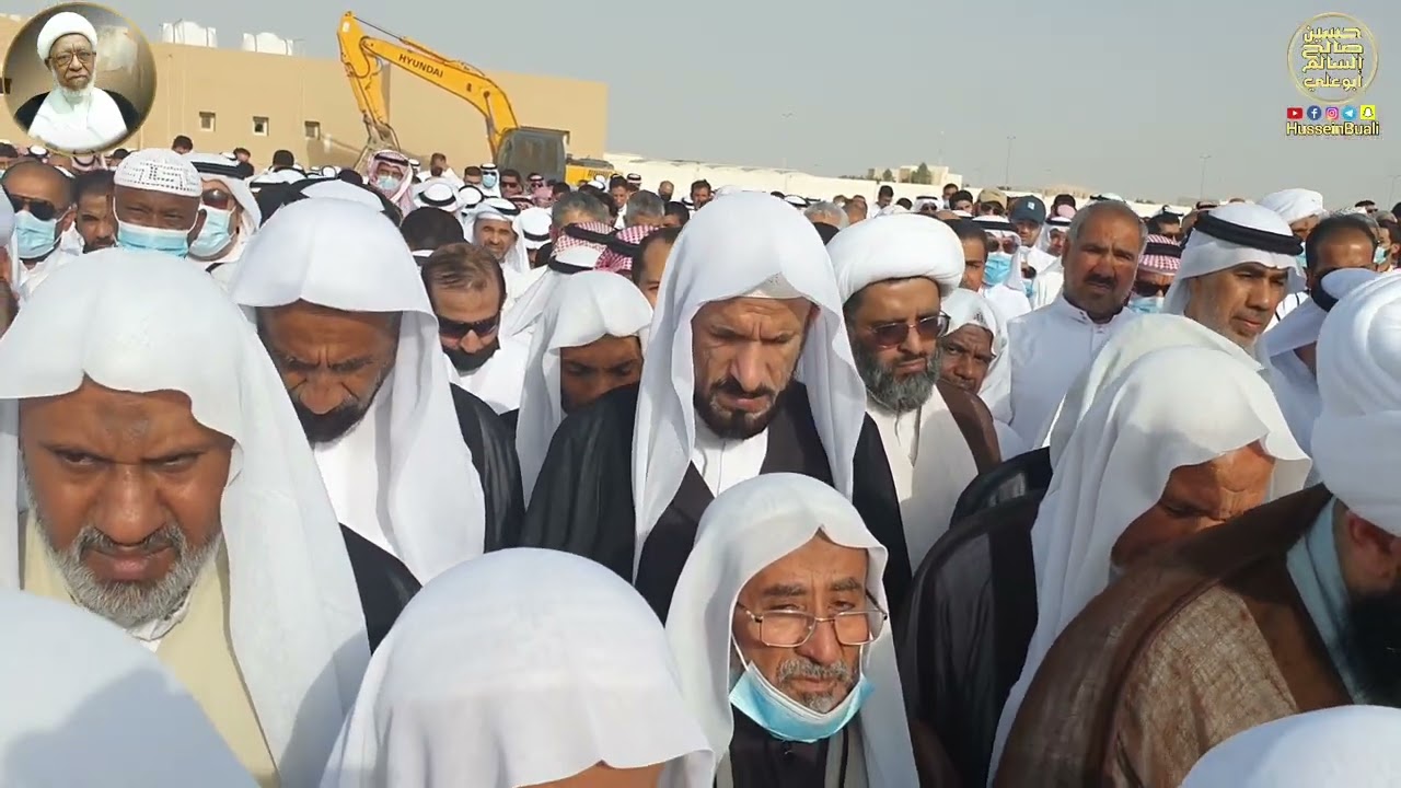 تأبين وصلاة آية الله الشيخ علي الدهنين حفظه الله على جثمان سماحة الشيخ إبراهيم  عليه ١٤٤٣/٨/٢١هـ