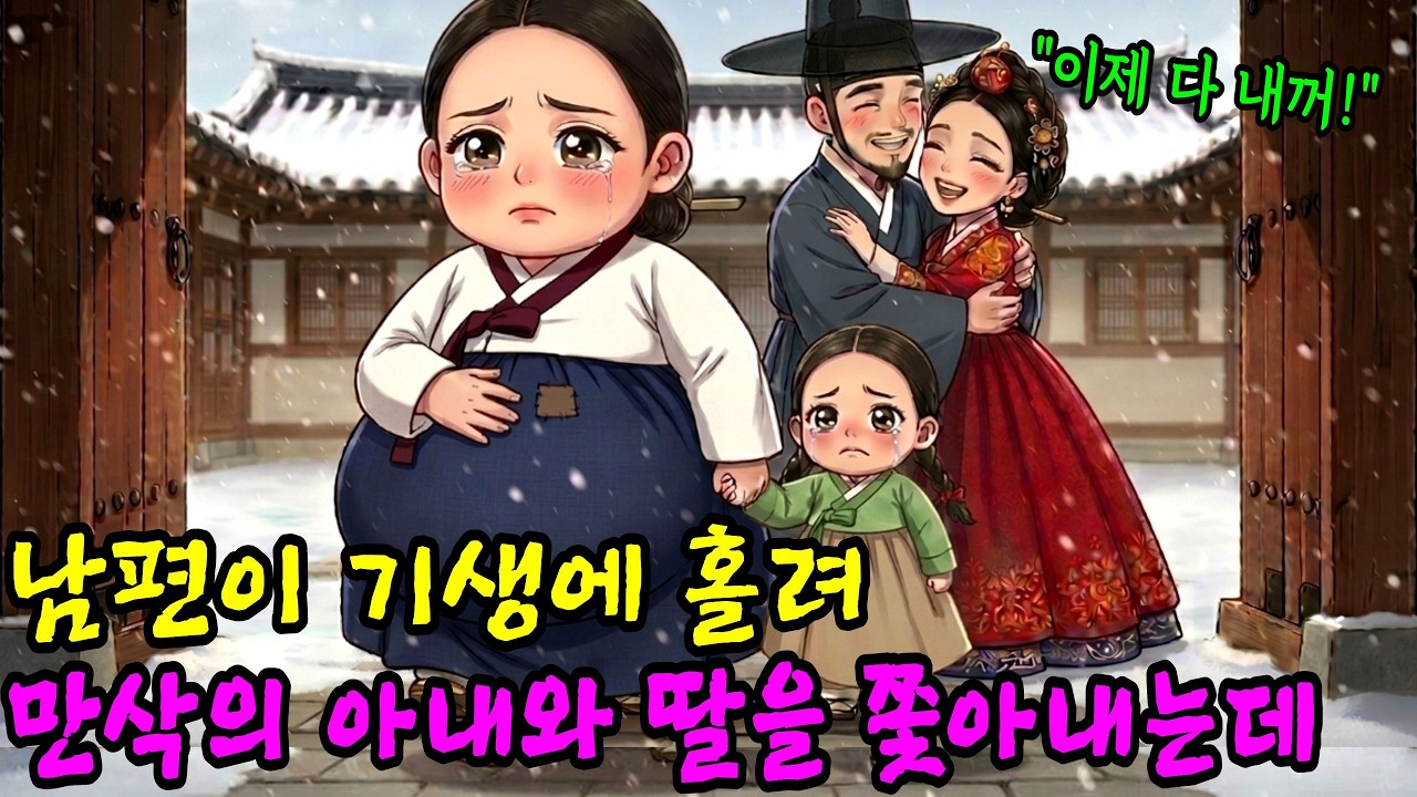 남편이 기생 첩에 홀려 어린 딸과 만삭 아내를 쫓아내자, 엄동설한 폐가에서 살아남은 모녀에게 믿기 힘든 일이 벌어지는데.. |옛날이야기|야담|설화