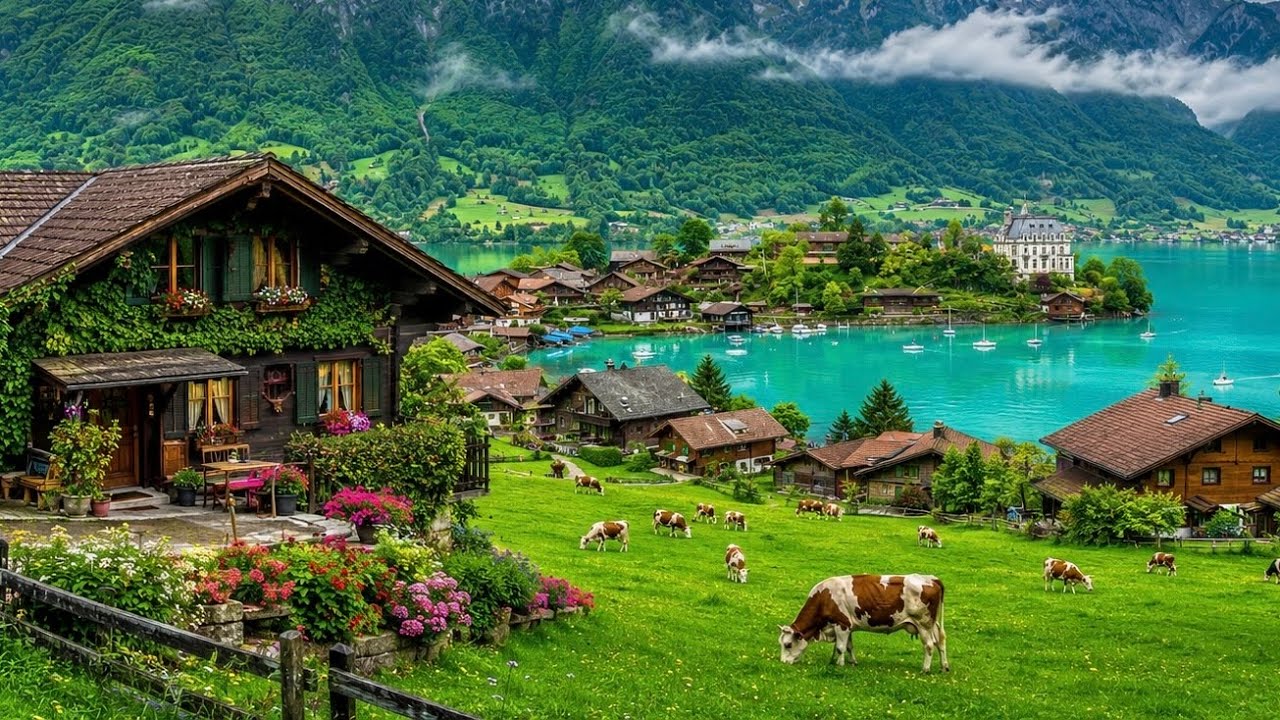 Life in Switzerland countryside - Relaxing walk in the most beautiful Swiss Villages