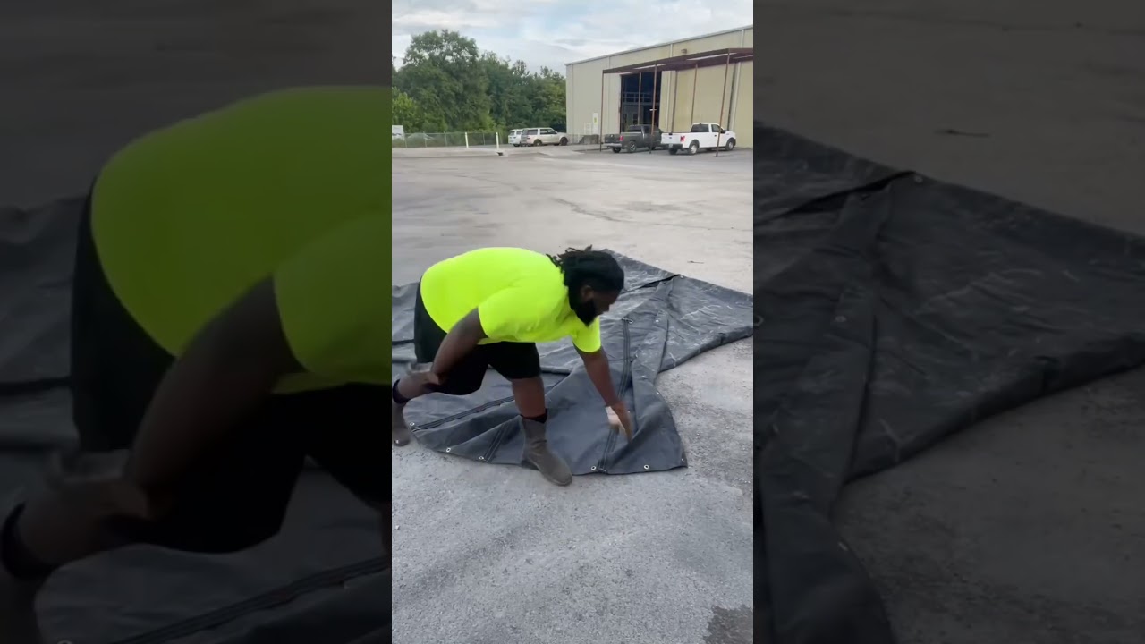 How to fold tarps #flatbedtrucking