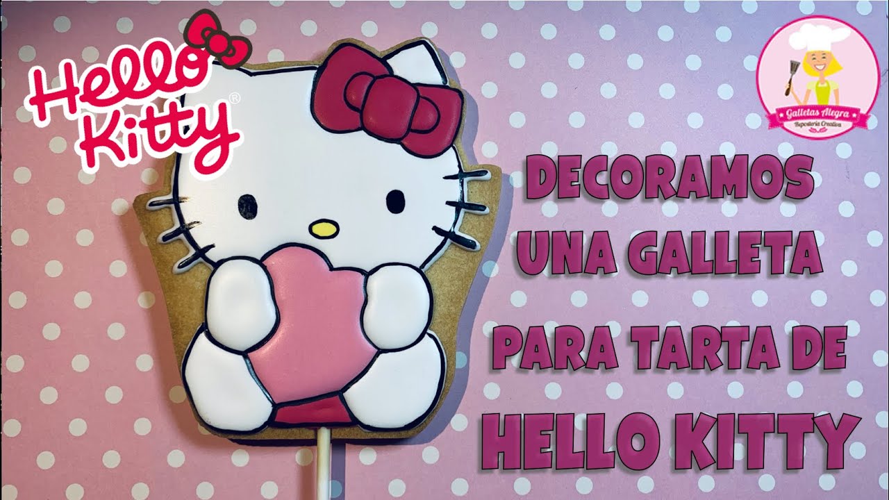 GALLETA DE HELLO KITTY PARA TARTA | GALLETAS PARA TARTAS | ROYAL ICING