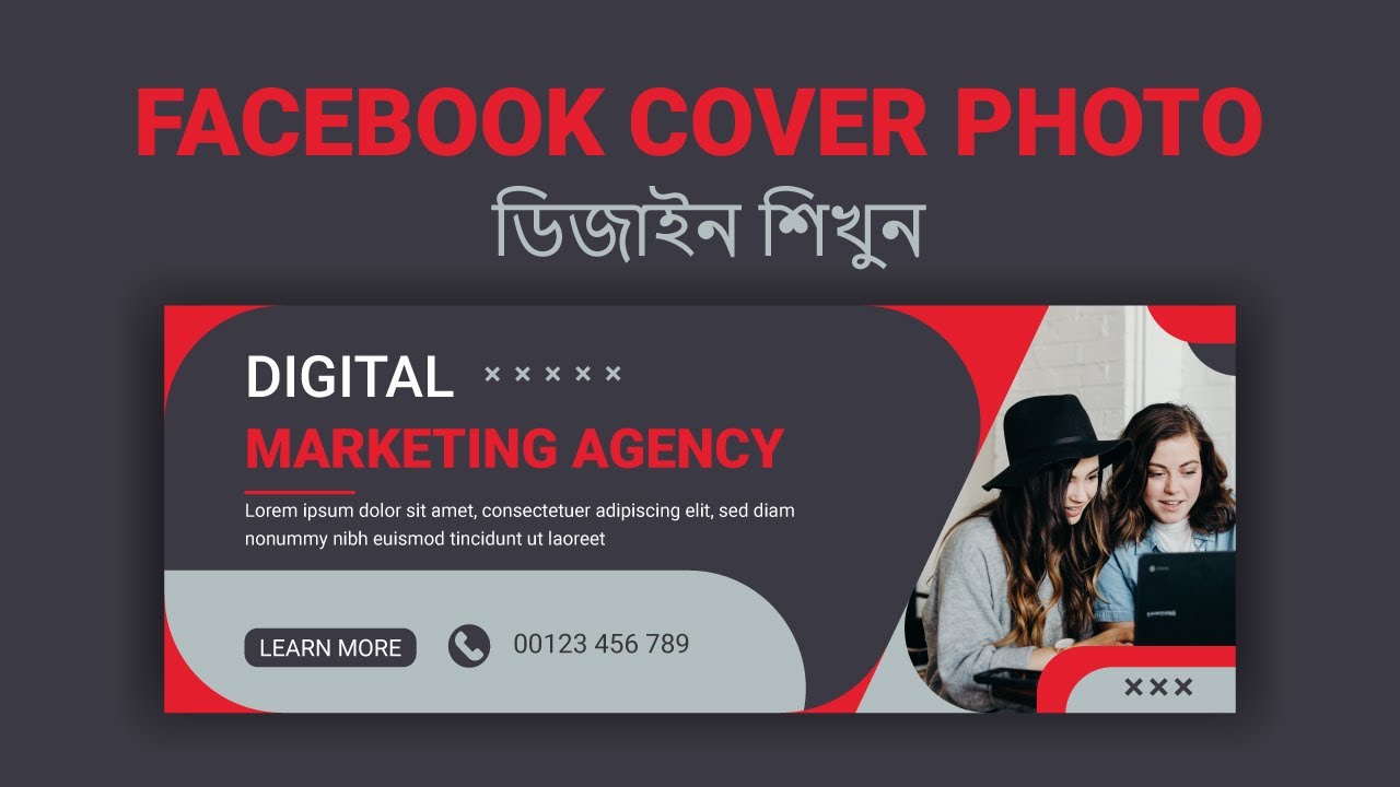 Facebook Cover Photo Banner Background Design in illustrator