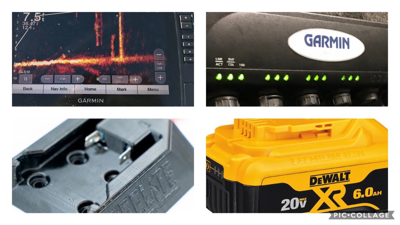 My GARMIN LIVESCOPE Install, DeWalt Battery Hack, GARMIN Networking Tutorial + TIPS!
