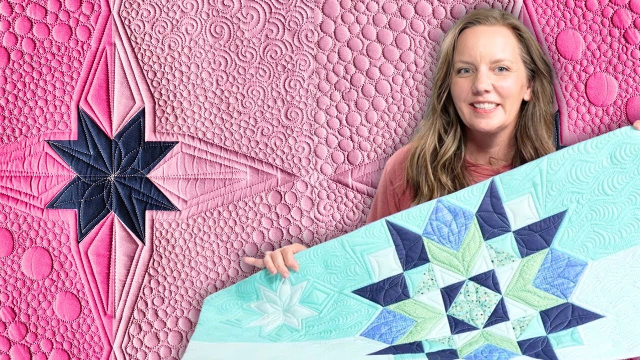How to Quilt Designs in Different Sizes: Negative Spaces Free-motion Challenge Quilting Along