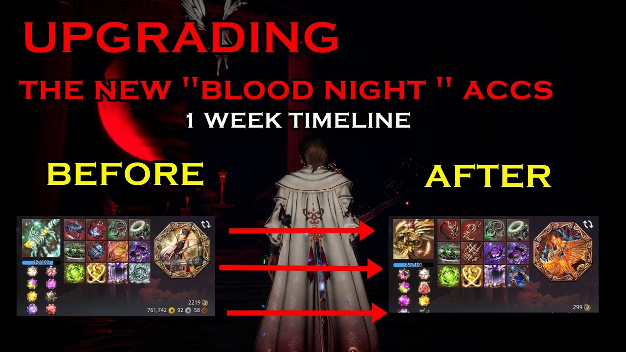 [Blade & Soul] upgrading Blood Night Accs, Battalion Weapon, SS , Badge & more. *No Voice*