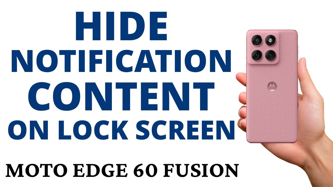 How to HIDE NOTIFICATIONS CONTENT on LOCK SCREEN on the MOTO EDGE 60 FUSION!