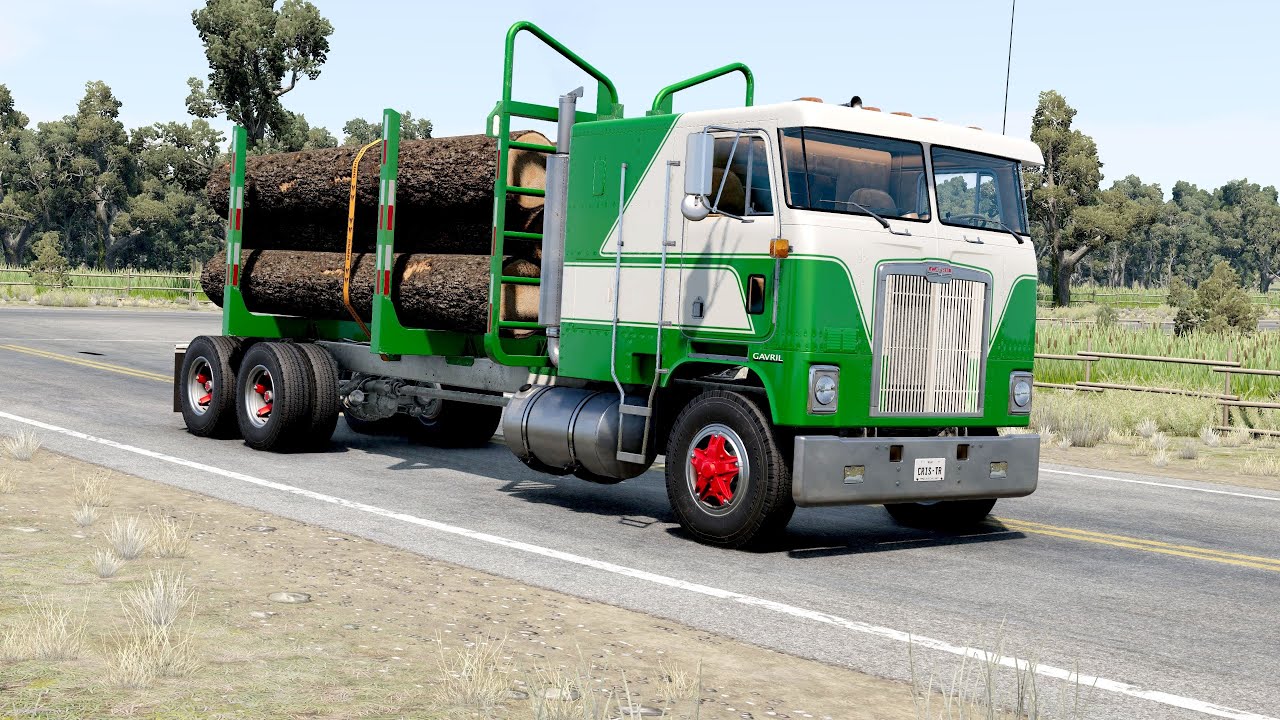 BeamNG Drive - COE Truck transporting Logs in Texas USA
