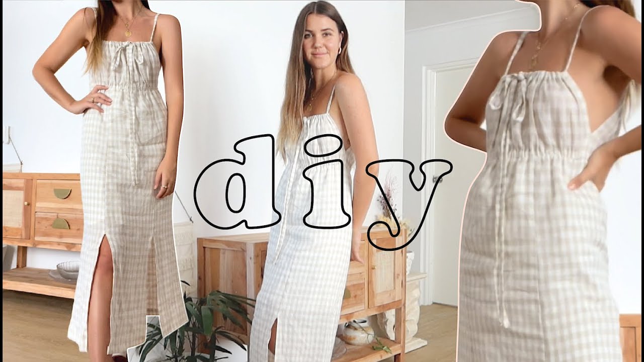 DIY // Drawstring Midi Dress (Beginner Friendly!)