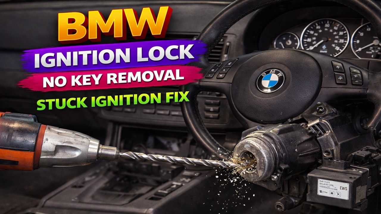 BMW 325i Ignition Lock Cylinder Removal | DIY No-Key