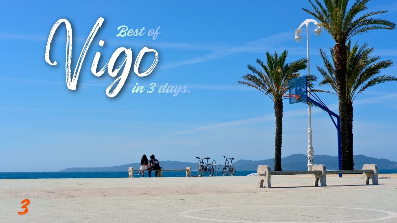 Ambient Vigo Coastal Walk | Playa de Samil 🇪🇸 (4K)