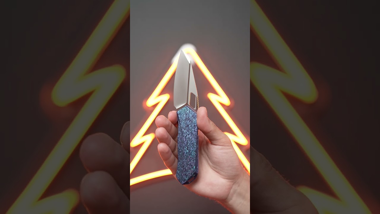 Нож Remette Woodpecker сталь M390 рукоять Blue Crystal Titanium (RTWP-IB)
