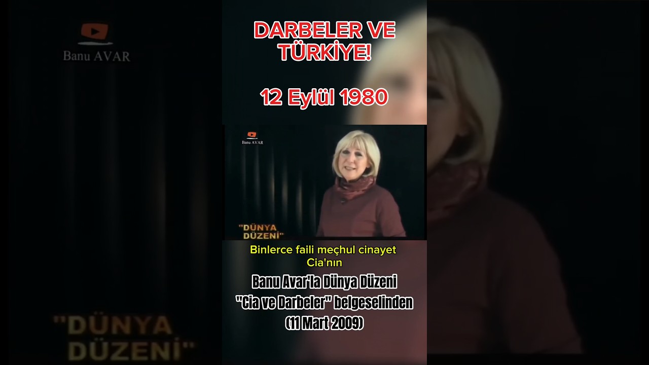Cia, Darbeler ve T&uuml;rkiye!! 12 Eyl&uuml;l Darbesi'nin &uuml;zerinden 45 sene ge&ccedil;ti.