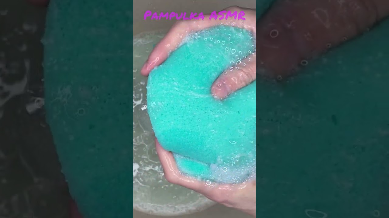 ASMR New sponge and soap foam. #shorts