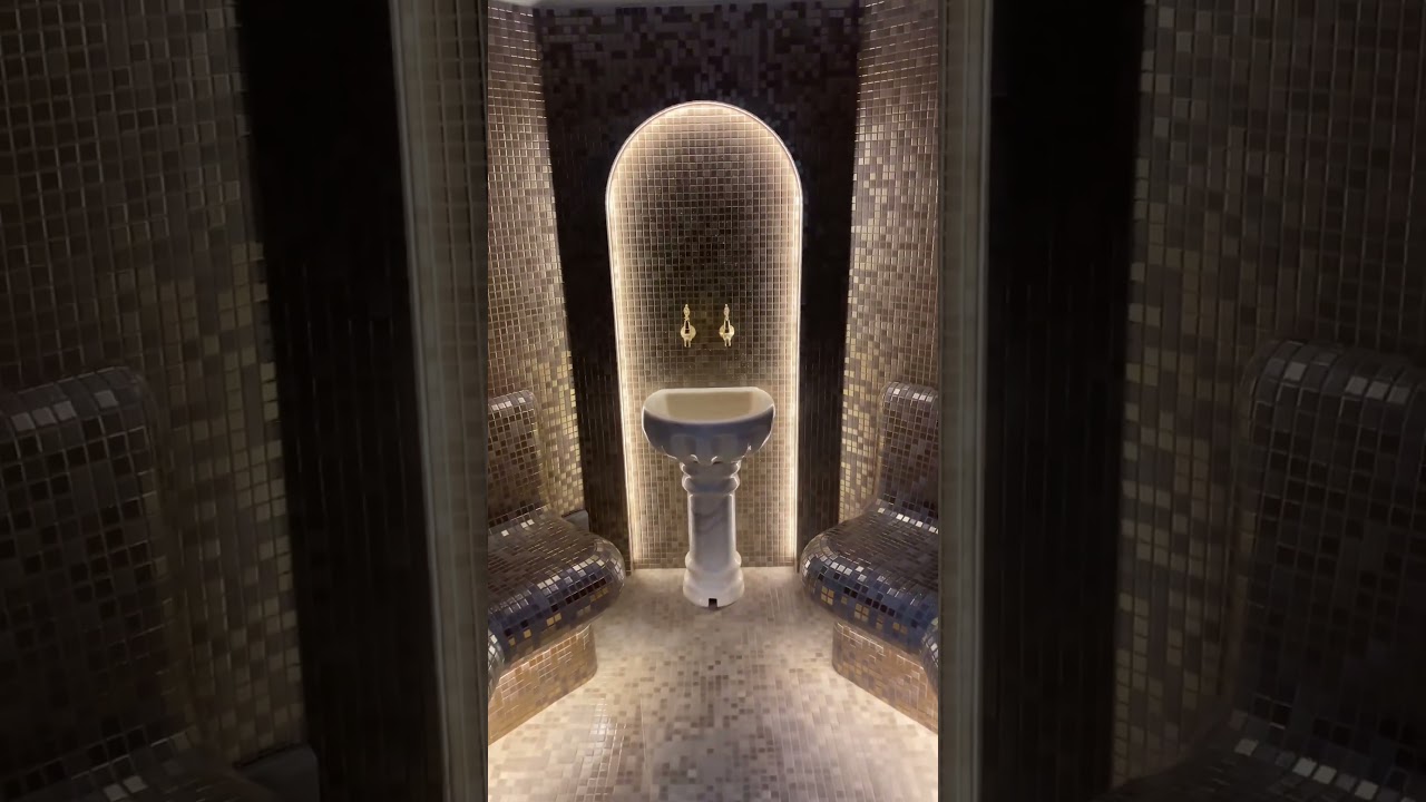A luxury private spa center with a classic design steam room: a wonderful place for relaxation #spa