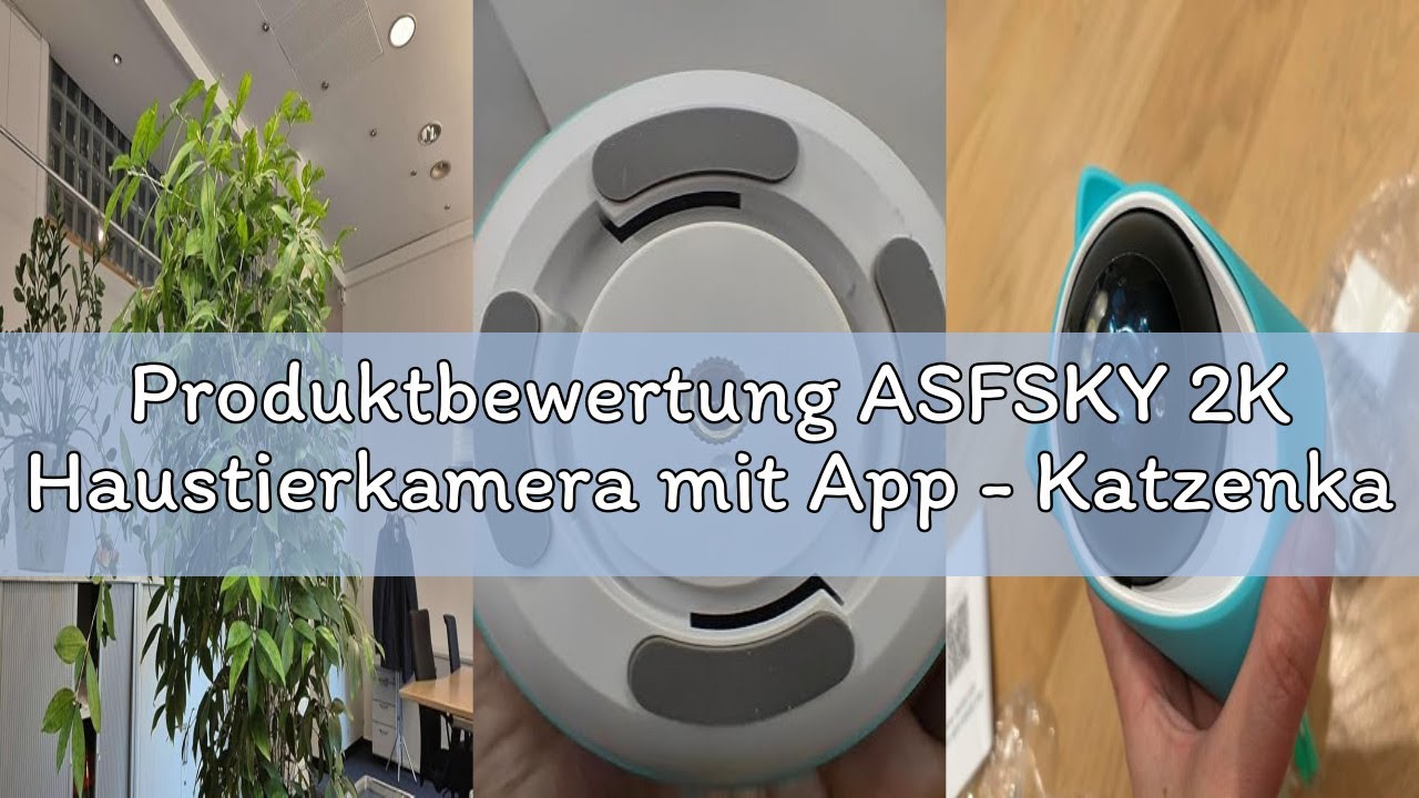 Produktbewertung ASFSKY 2K Haustierkamera mit App - Katzenkamera mit Laser, Überwachungskamera Innen