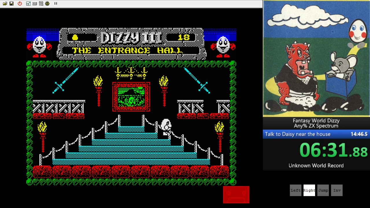 Dizzy 3: Fantasy World Dizzy - speedrun (any% ZX Spectrum) in 14:13 by TwoSpacesSG
