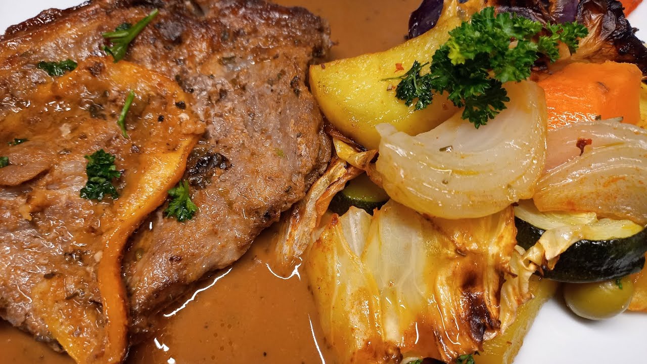ENTRECOSTO ASSADO COM LEGUMES SUPER DELÍCIOSO E FÁCIL DE FAZER